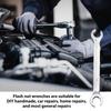 Double Head Wrench Brake Ratchet Torque Hand Tool Wrench for Repair Fuel Tube Hose Oil Pipe Automotive Mechanical Workshop Tools