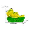 Lotus Frog Boat Ornament Sunken Landscape Frog Sculpture Cute Frog & Boat Aquarium Decor Novelty Aquarium Ornament for Home