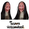 Halloween Horror Demon Mask With Long Hair Red-faced Devil Mask With Exposed Teeth