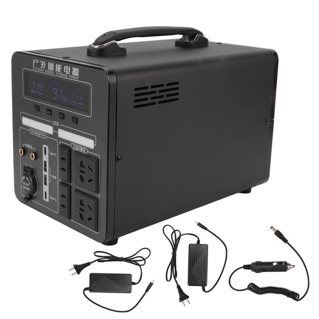 Solar Generator 120000mah Black 480Wh and 600W Energy Storage Power Station for Self Driving Tour