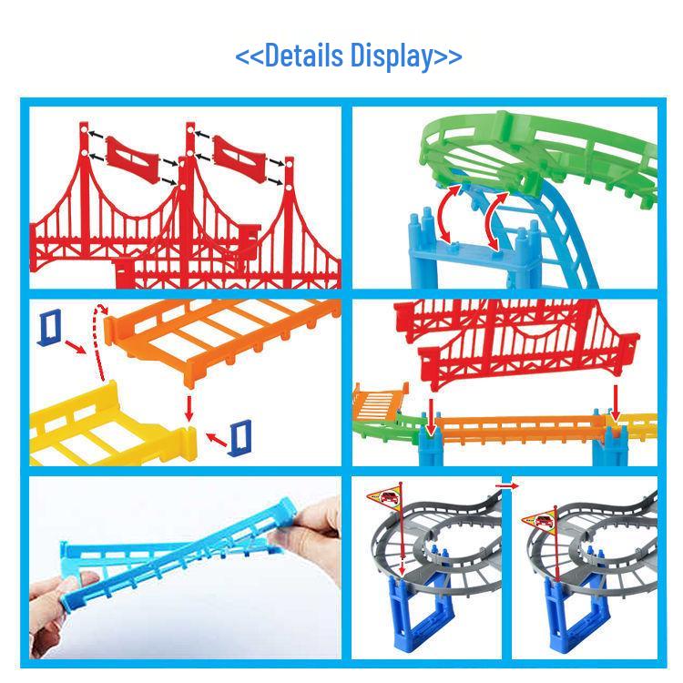 Detská vzdelávacia elektrická dráha s kockami