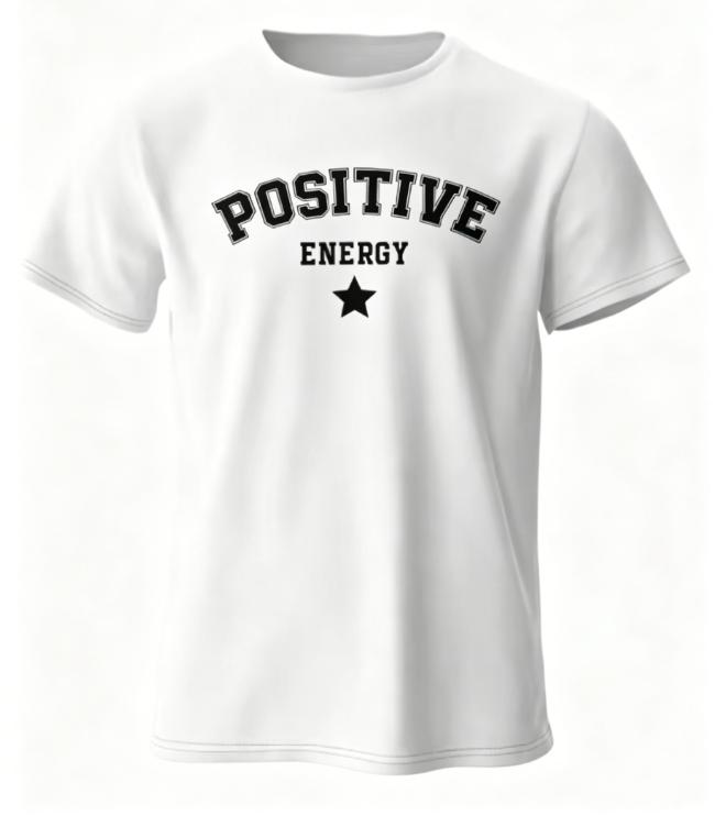 Summer Unisexs Pure Cotton Shortsleeved Positive Energy Tshirt Fashionable Urban Streetwear Creating A Stylish Summer Look