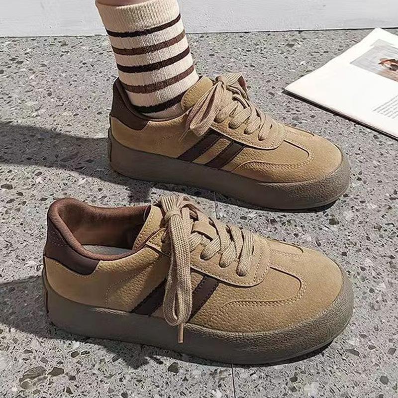 

Немецкие кроссовки для увеличения роста, женские, новые, весна и осень, белые туфли, кроссовки Muffin Small из кожи, кроссовки с толстой подошвой 35