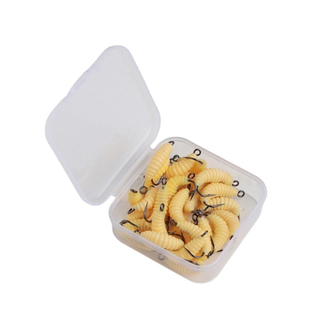 30Pcs/Box Soft Material Simulation Breadbug Lures Artificial Worms Freshwater Fishing