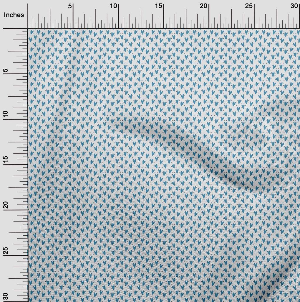 oneOone Cotton Flex Blue Fabric Valentine Diy Clothing Quilting Fabric Print Fabric By Yard 40 Inch