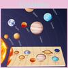 Wooden Solar System Puzzle With Planet And Moon Phases For Early Learning And Educational Play