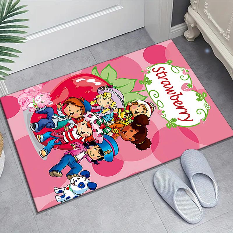 1pc Strawberry Princess5 Design Area Rug - Non-Slip, Soft & Cozy Floor Mat for Living Room, Bedroom, Office - Indoor/Outdoor Decorative Carpet