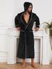 Flannel Couple Bathrobe: Men's and Women's Coral Fleece Pajamas, Thickened Mid-Length