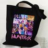 Spot KPOP Demon Hunter Group Cartoon Print Canvas Bag Women's Daily Handbag Shopping Bag