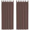 VidaXL Rideaux en voile avec passants 2 pcs marron, rideau en filet, rideau transparent, voile de fenêtre, traitement de 4102265