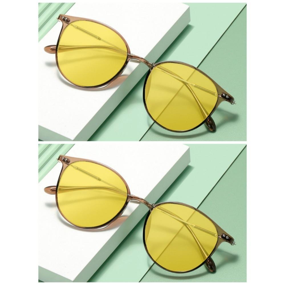 2PCS Ultra light and fashionable women's driving night vision goggles with color changing protective glasses