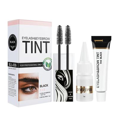 3 Farben, 2-in-1-Wimpern- und Augenbrauen-Set, technisches Wimpern- und Augenbrauen-Farbset, hält 6 Wochen, DIY-Haarfärbung für den Salon und den Heimgebrauch, 7 ml