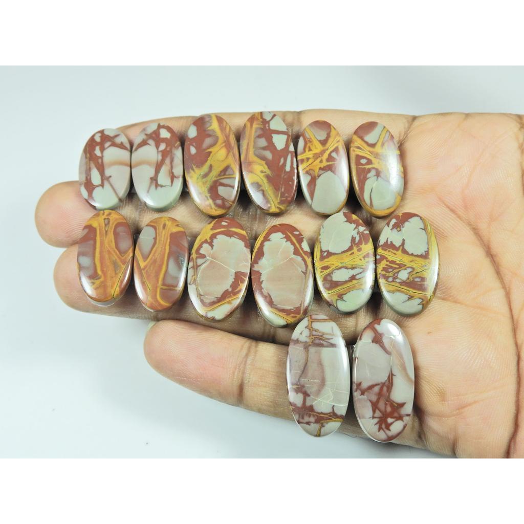 Natural Noreena Jasper Matched pair Oval Cabochon Loose Gemstone 07Pair Lot C-3402
