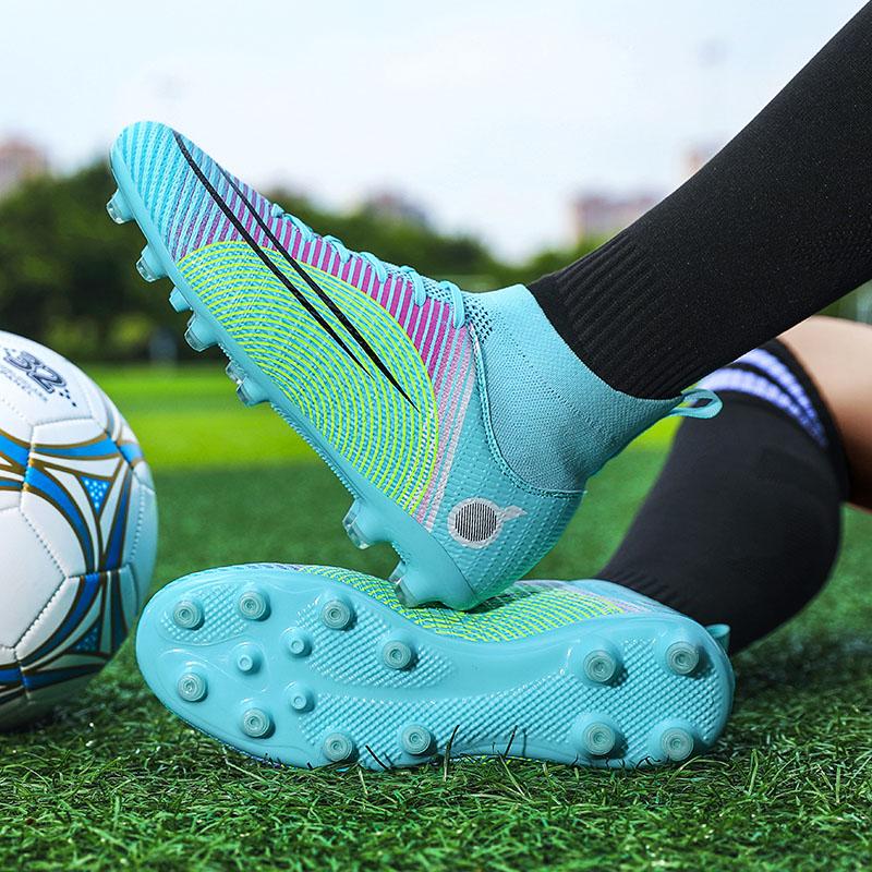 2024 Herren Fußballschuhe Große Größe Ultraleichte Fußballschuhe Jungen Sneakers Rutschfeste AG/TF Fußballschuhe Stiefeletten Unisex