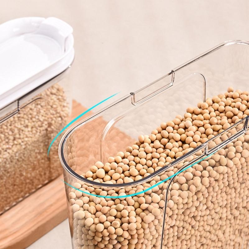 Space Saving Designs Sealed Grains Bin for Freshness Portable for Home Use and Office Supplies Pantrys Organization