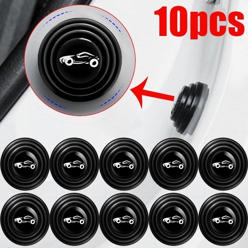 10Pcs Car Door Shock Absorber Buffer Pads Universal Silent Door Closing Anti-Collision Stickers Auto Door Damping Protector Cu Interior Mirrors 6