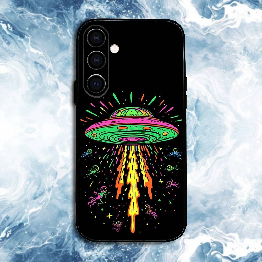UFO Alien Thing Phone Case For Samsung Galaxy A73,A72,A71,A70,A53,A52,A51,Others Soft Black Shell