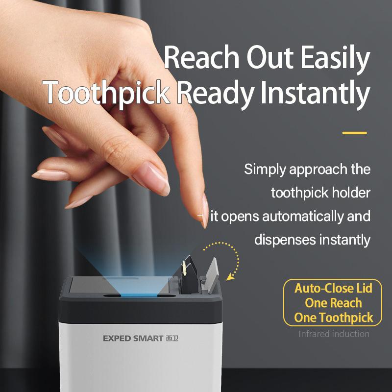 Smart Toothpick Holder Automatic Sensor Toothpick Dispenser Toothpick Container Electric Organizador Kitchen Accessories YQH005