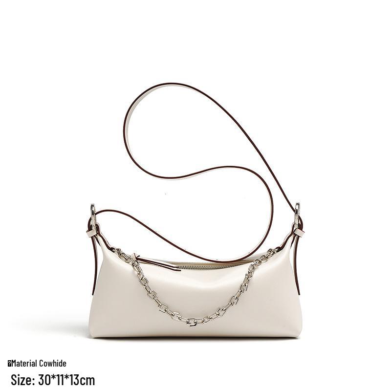 Spring 2024 Women's Genuine Leather Shoulder Crossbody Bag - Trendy Small Square Underarm Handbag