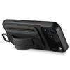 SUTENI H13 For iPhone 17 Pro Max Case Litchi Texture Leather+TPU+PC Phone Cover with Card Holder Kickstand