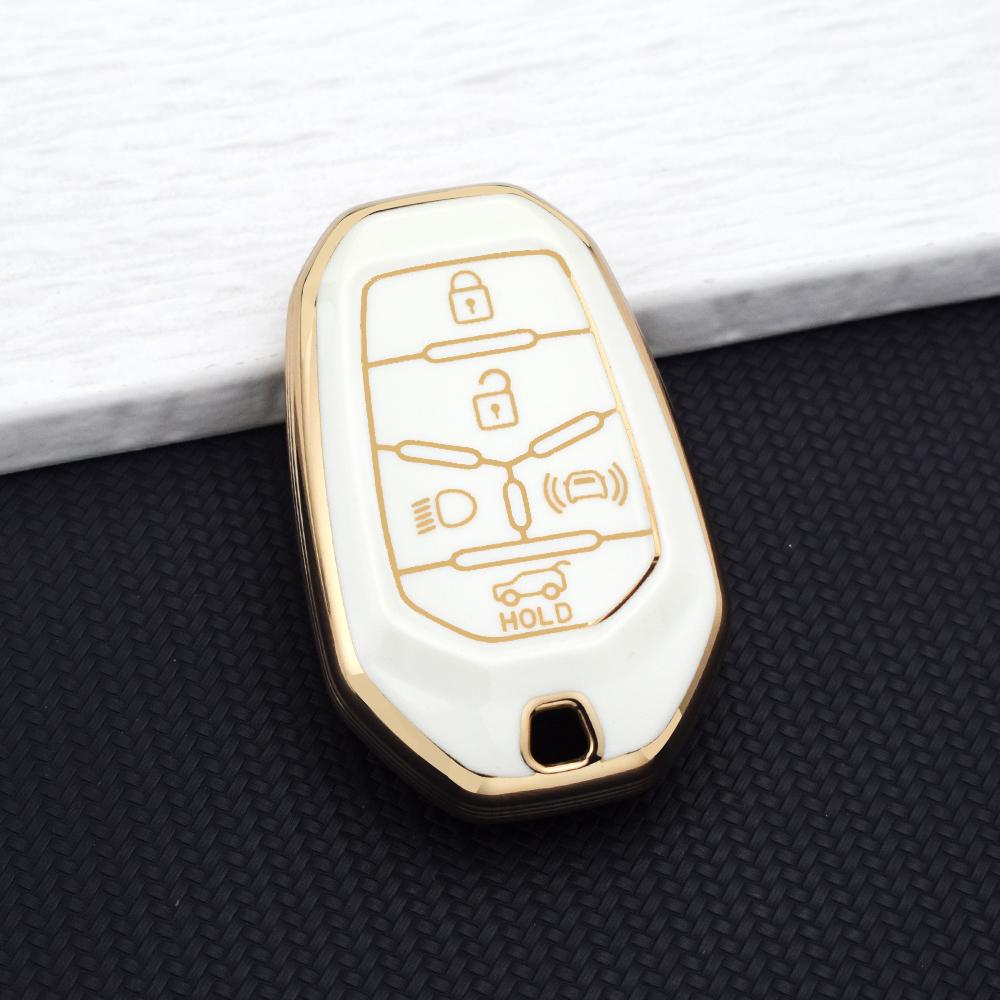 Coque Souple en TPU pour Clé de Voiture Ssangyong Rexton Y400 Y450 G4 (2021-2022) Porte-Clé Coque de Protection pour Clé de Voiture
