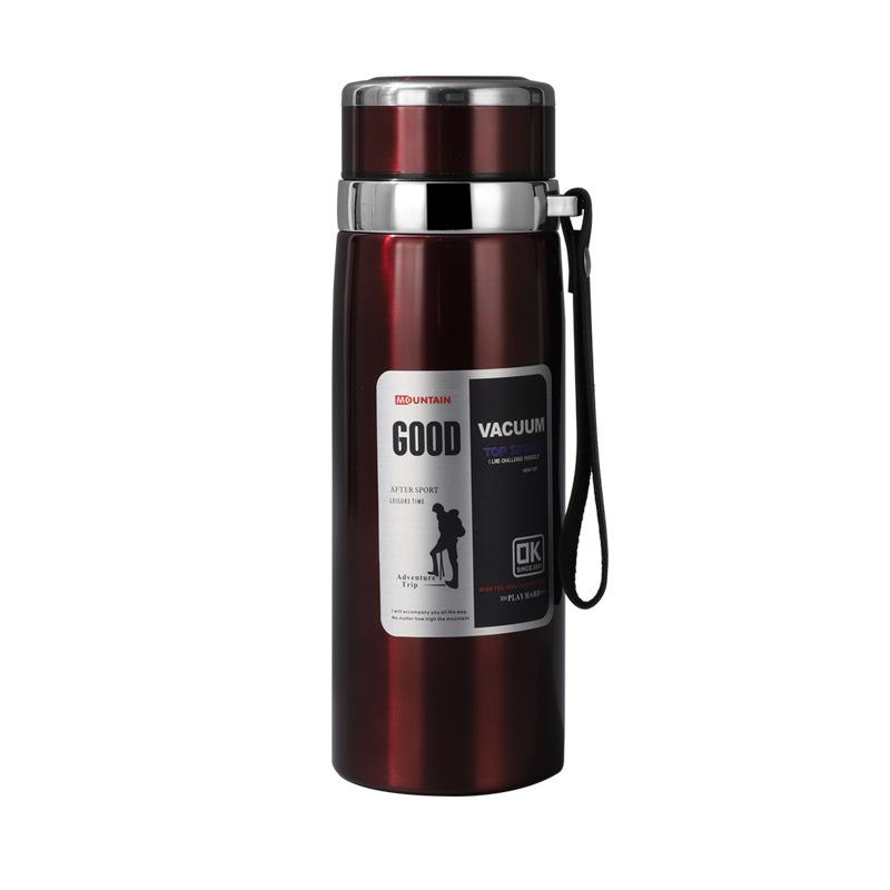 600ML/800ML/1000ML Double Stainless Steel 316 Thermal Flask With Filter Portable Coffee Tea Thermal Bottle Travel Tumbler 600ml красный