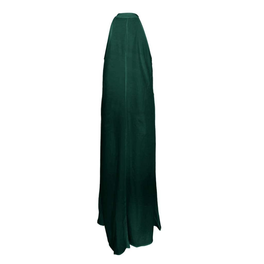 Women Sleeveless Loose Fit Maxi Dress with Pockets Elegant V Neck Solid Casual Long Dress for Summer Beach Holiday