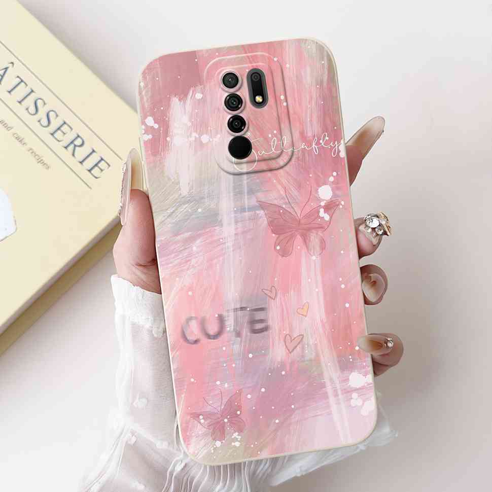 For Xiaomi Redmi 9 Case Cute Cartoon Rabbit Cat Soft Silicone Cover For Redmi 9 M2004J19AG M2004J19G Bumper Phone Case Funda