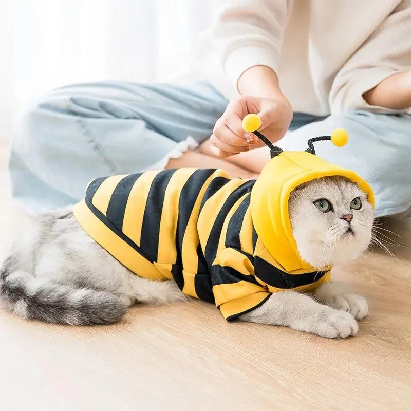 Dog Clothes Hoodie Apparels Bee Clothing for Dog Costumes Puppy Autumn Clothes Chihuahua Teddy Small Puppy Dog Accessories