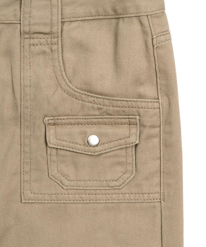 Pepeulli Mini Pocket Boots Cut Cotton Pants (Beige)