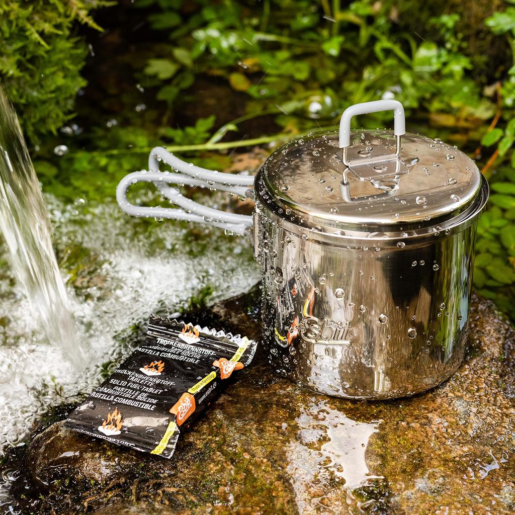 Esbit Lauko stovyklavimui kietojo kuro tabletės 27g x 8 x 8 vnt. ES00182700 (įskaičiuota 27g)