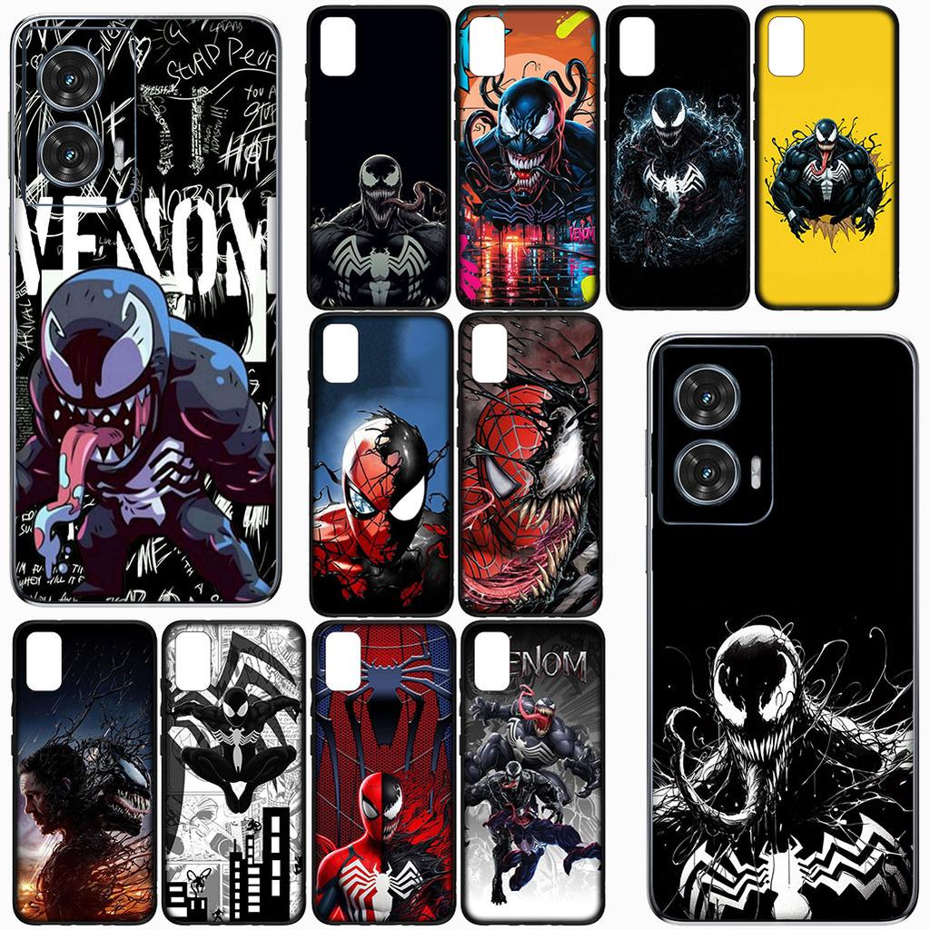For Motorola Moto G86 G57 G67 G24 G15 G54 Power G13 G14 G34 G35 G45 G60 G53 G55 G64 G75 G72 Phone Case Venom Marvel Spider Man