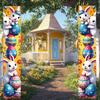 Polyester Happy Easter Couplet Vibrant Easter Door Decoration Easter Door Banners  Festive Home