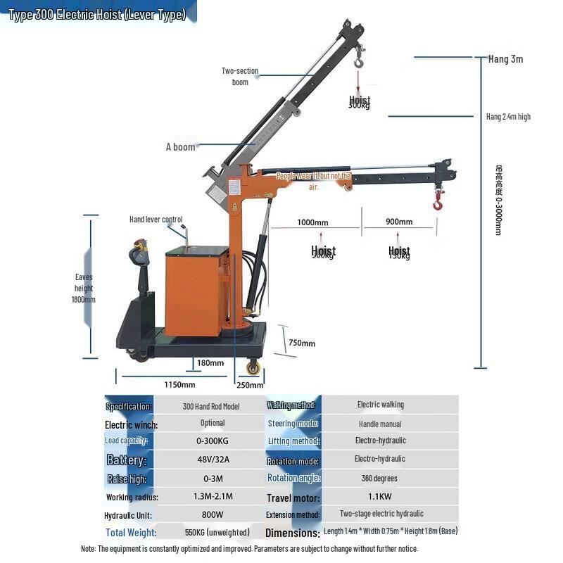 2-Ton Electric Mini Crane