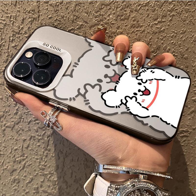Phone Case Line Puppy Printing for Oppo Reno14 Reno13 Reno12 Reno11 Reno10 Reno8 Reno7 Reno6 Reno5 Pro Plus 5G Matte Back Cover