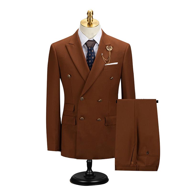 Men Suit Slim Fit Formal Business Work Wear Suits 2Pcs Set (Jacket+Pants)
