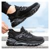 Men fashion breathable steel toe caps shoes air mesh summer work boots outdoors worker safety sneakers security footwear protect