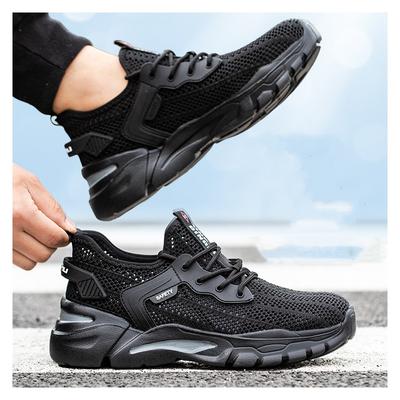 Zapatos de seguridad para hombre transpirables con puntera de acero malla de aire botas de trabajo de verano para trabajadores al aire libre zapatillas de seguridad calzado de seguridad proteger