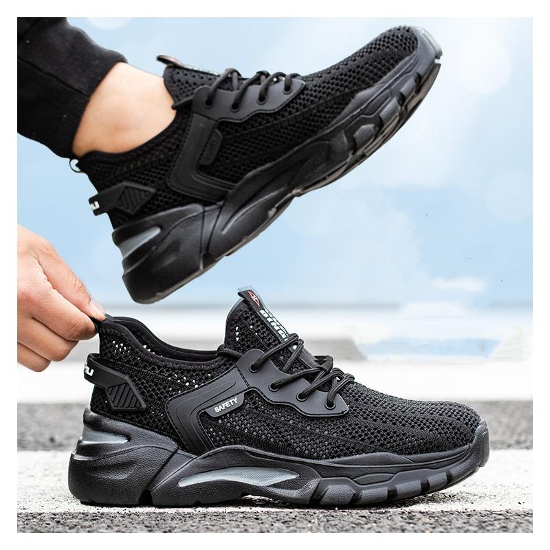 Herren Mode atmungsaktive Stahlkappe Schuhe Air-Mesh Sommer Arbeitsstiefel Außenbereich Arbeiter Sicherheit Sneaker Sicherheitsschuhe schützen