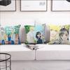 Soft Comfortable Pillow Case for Sofa Soda Living Couple Anime Manga Room Home Office Decor H-Honey L-Lemon and Protective Cover