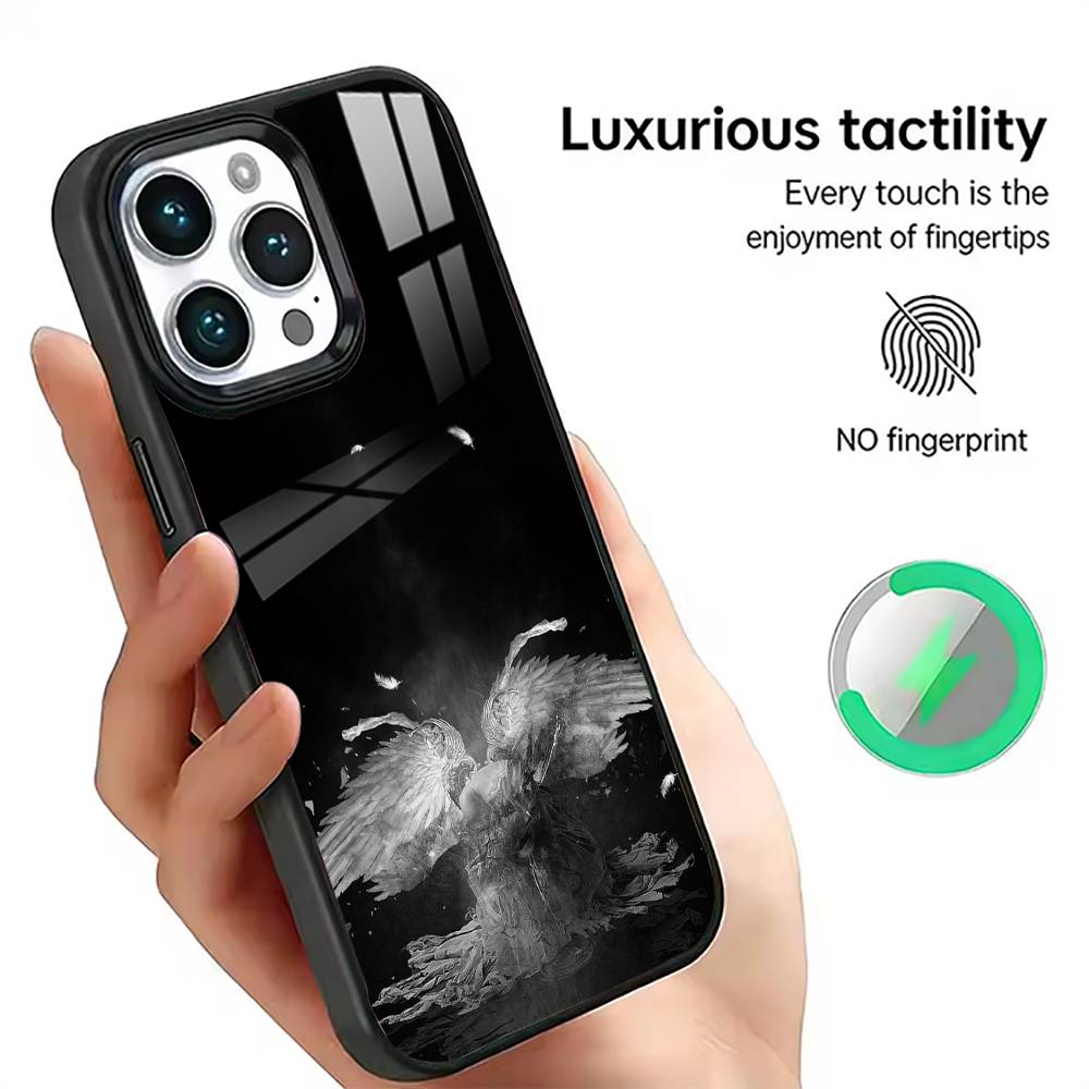 Dark Angel Phone Case For iPhone17,16,15,14,13,12,11 Plus,Pro Magnetic with Magsafe Wireless Charging