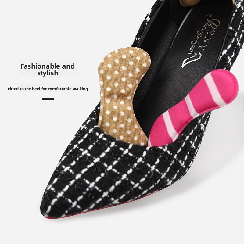 Fjärilssvamp Skodekal på Baksidan av Högklackade Skor, Osynlig Hälskydd för Kvinnor, Förtjockad Slitstark Fot Högklackade Skor Halkskydd