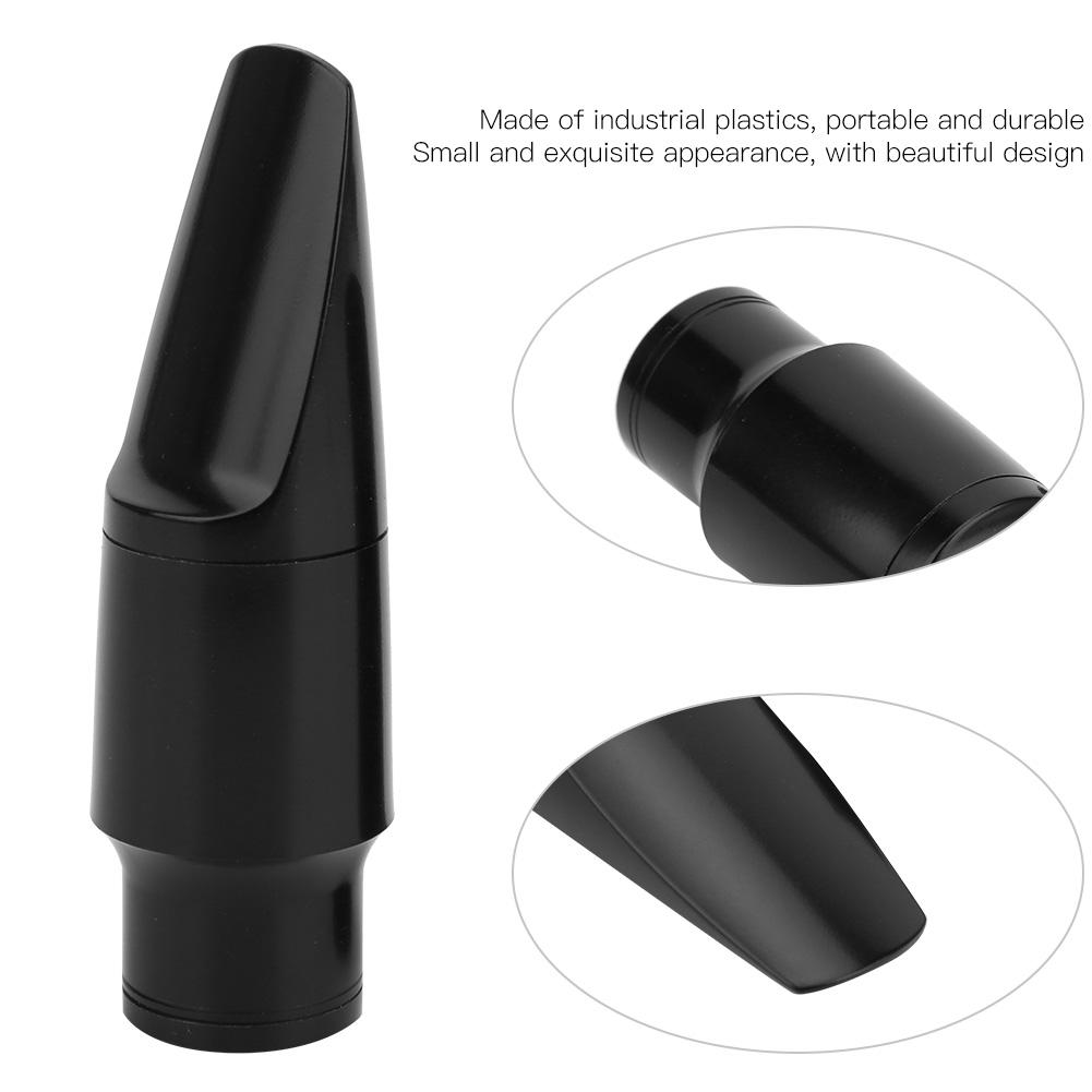 2Pcs Saxophone Mouthpiece AltoSoprano Black Industrial Plastics Instrument Accessories(Black )