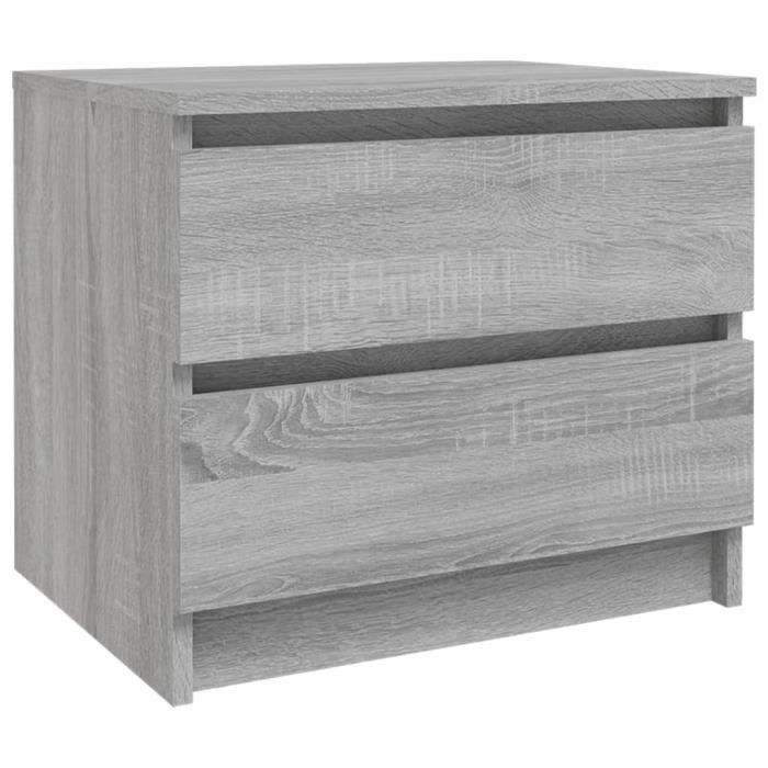 VidaXL Table de chevet Sonoma gris 50x39x43,5 cm Bois d'ingénierie815824