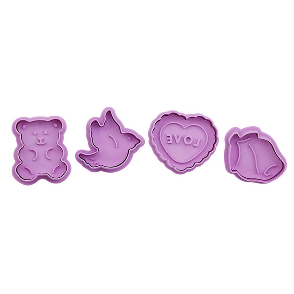 3D Valentine Easter Cookie Cutter with Plunger Stamps Party Decoration Props