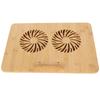 Bamboo Laptop Cooling Pad for Up To 17in Laptop Fast Cooling 2 Levels Adjustment Prevent Sliding