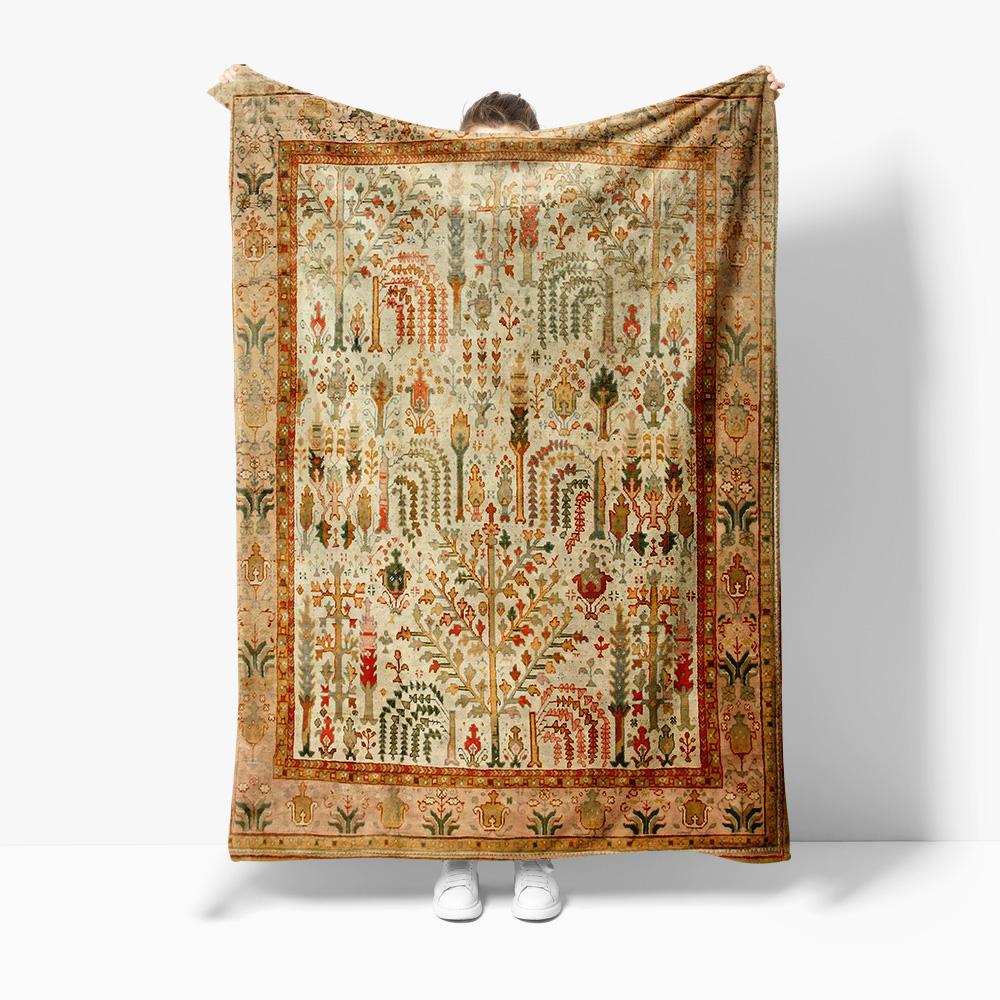 

Printed Floral Pattern Blanket Sofa Bed Throw Blanket Decorative Bed Cover for Living Room Bedroom 130x150cm51x59in