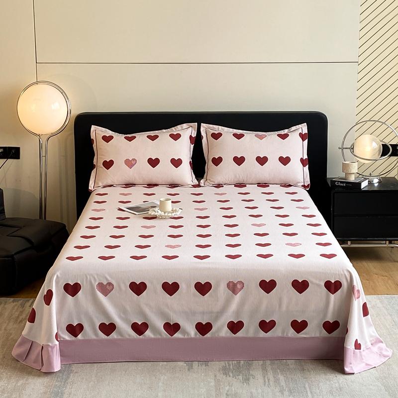 Retro Floral Pattern Bed Sheet Set 100% Cotton Bed Sheets Soft Breathable Bedspread with Pillowcases Queen Size Bedding Set
