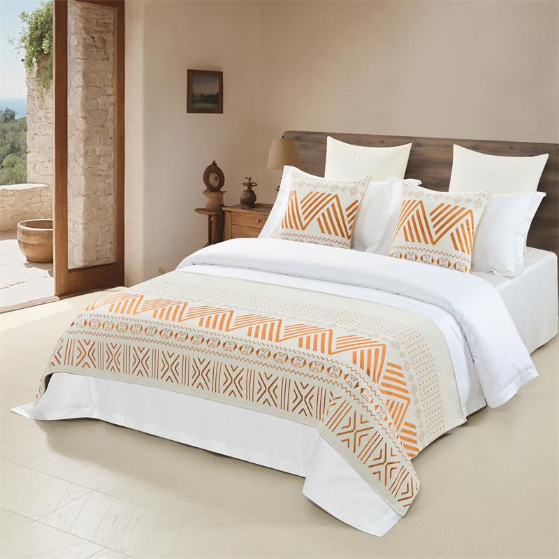 Single-layer Ethnic Style Bed Flag Chenille Jacquard Sofa Blanket Household and Hotel High-weight Multifunctional Bed Sheet Home Decorative Bedding