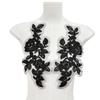 Car Bone Black And White Flower Wedding Dress Headgear Dress Lace Handmade Diy Jewelry Mesh Beads Embroidery Cloth Sticker